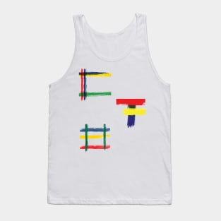 Color Block Hashtags Tank Top